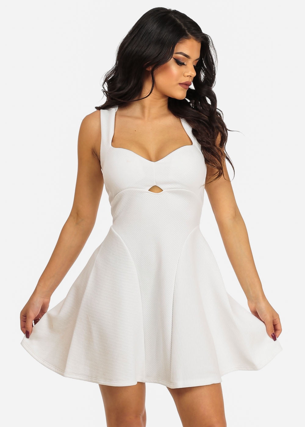 Sweetheart Neckline White Dress